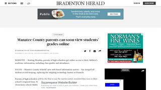 Manatee County parents can soon view students' grades online ...