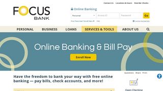 Online Banking & Bill Pay | FOCUS Bank | Paragould, AR - Jonesboro ...