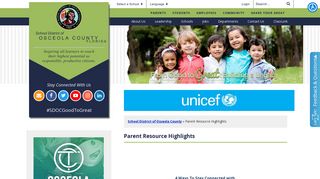 Parent Resource Highlights - School District of Osceola County