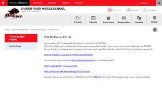 FOCUS Parent Portal - School District of Manatee County