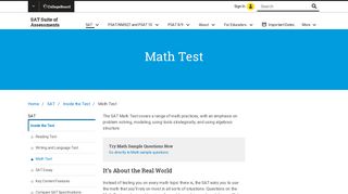 SAT Math Test | SAT Suite of Assessments – The College Board