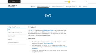 SAT – For Parents & Guardians – The College Board