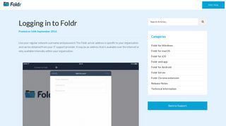 Logging in to FoldrSupport | Foldr - Free your files