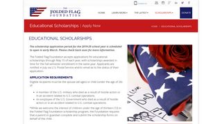 Scholarships & Grants | The Folded Flag Foundation