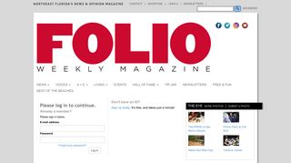 Log In - Folio Weekly