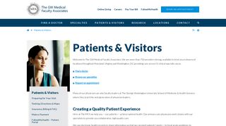 Patients & Visitors | The GW Medical Faculty Associates