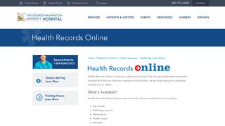 Access Your Health Records Online | GW Hospital