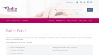 Patient Portal - Starling Physicians