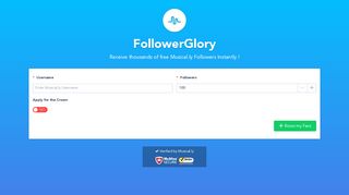 FollowerGlory.com | Gain up to 20,000 Free Musical.ly Followers ...