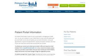 Patient Portal Information - Primary Care Partners : Primary Care ...