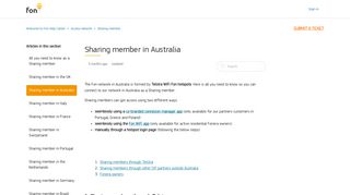 Sharing member in Australia – Welcome to Fon Help Center