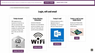 Login, wifi and email