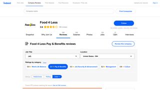 Working at Food 4 Less: 174 Reviews about Pay & Benefits | Indeed.com