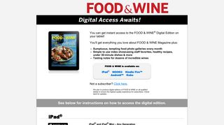 Food & Wine - Subscription Assets