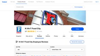 Working at K-VA-T Food City: 948 Reviews | Indeed.com