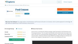 Food Connex Reviews and Pricing - 2019 - Capterra