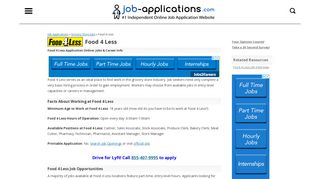 Food 4 Less Application, Jobs & Careers Online - Job-Applications.com