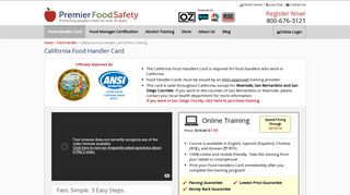 California Food Handler Card $6.95 Online - PASS Guarantee