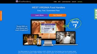 WEST VIRGINIA Food Handlers Card | eFoodhandlers® | $7