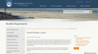Food Worker Cards | Whatcom County, WA - Official Website