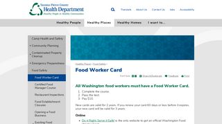 Food Worker Card | Tacoma-Pierce County Health Department
