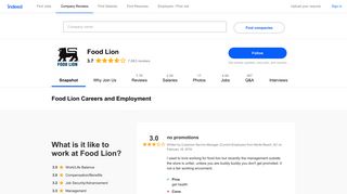 Food Lion Careers and Employment | Indeed.com