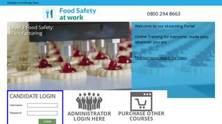 Online eLearning Training - Food Safety at Work