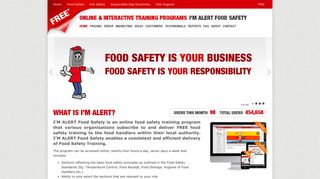 I'M ALERT Food Safety - FREE Online and Interactive Training Programs