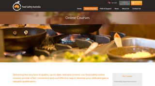 Online Courses | Food Safety Australia