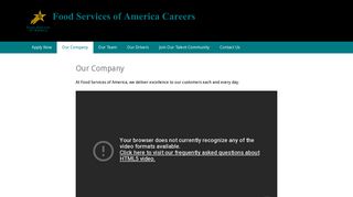 Food Services of America Careers