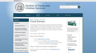 Food Stamps - Division of Family and Children Services - Georgia.gov