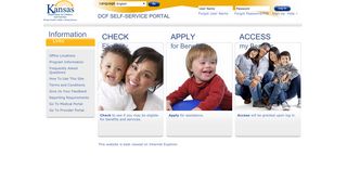 dcf self-service portal - Self Service Portal Home Page