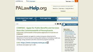 COMPASS - Apply for Public Benefits and Services from the ...