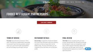 Foodee - Restaurant Onboarding Home | Become A Partner Restaurant
