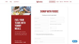 Signup With Foodee