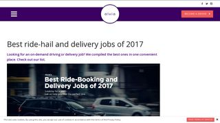 Best ride-hail and delivery jobs of 2017 • Alvia