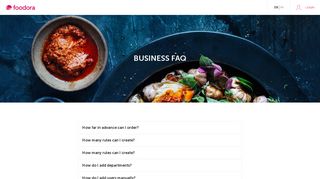 Business FAQ | foodora