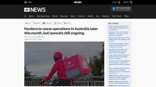 Foodora to cease operations in Australia later this month, but lawsuits ...