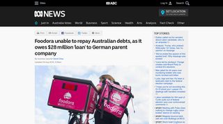 Foodora unable to repay Australian debts, as it owes $28 million 'loan ...