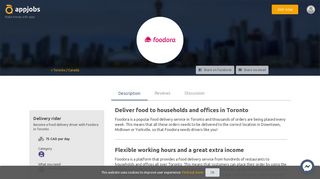 Work for Foodora as delivery rider in Toronto, ON - AppJobs