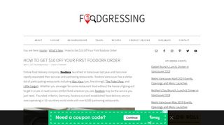 How to Get $10 Off Your First foodora Order | Foodgressing