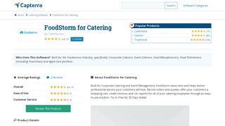 FoodStorm for Catering Reviews and Pricing - 2019 - Capterra