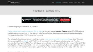 Connect to Foodtec IP cameras