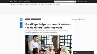 FoodZaps helps restaurant owners tackle diners' ordering woes - e27