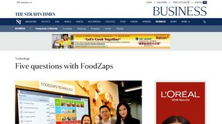 Five questions with FoodZaps, Companies & Markets News & Top ...