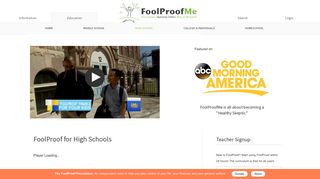 FoolProof for High Schools - FoolProofMe