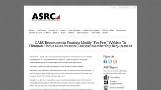 CARU Recommends Foomojo Modify “Foo Pets” Webiste To Eliminate ...