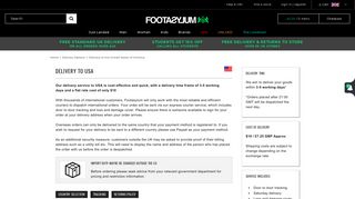 Delivery to the USA | Footasylum