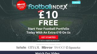 Football INDEX - The World's First Football Stockmarket - Bet and ...