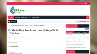 FootFetishDaily Premium Accounts & Login - Brpass.com